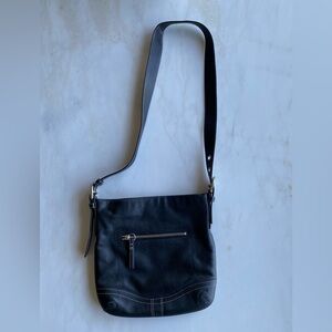 Coach Vintage Black Leather Shoulder Bag
